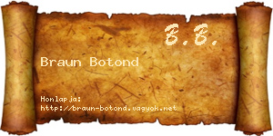 Braun Botond névjegykártya